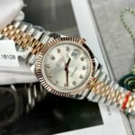 Rolex Datejust 126331 SS/RG Plated Silver Dial CZ Diamonds 41mm Jub Super Clone