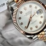 Rolex Datejust 126331 SS/RG Plated Silver Dial CZ Diamonds 41mm Jub Super Clone - 图片 20