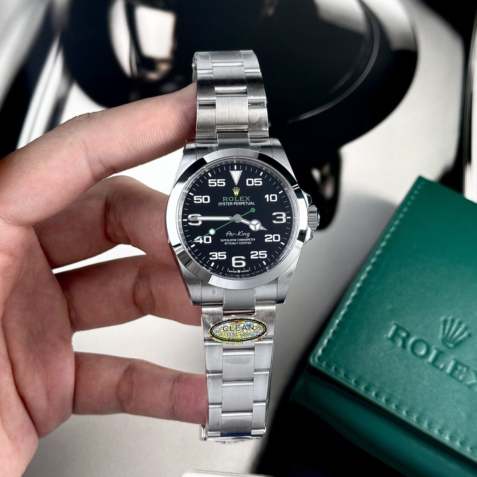 1750588042-24.jpg Rolex Air-King 126900 904L Steel Black Dial 40mm Oyster Super Clone - 图片 1