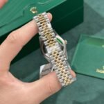 Rolex Datejust SS/YG Plated Green Dial CZ Diamonds 31mm Jub Super Clone - 图片 6