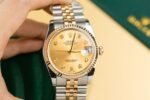 Rolex Datejust 126233 SS/YG Plated Champagne Dial CZ Diamonds 36mm Jub Super Clone - 图片 3