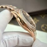 Rolex Day-Date RG Plated Eisenkiesel Dial With Diamonds 40mm Super Clone - 图片 4