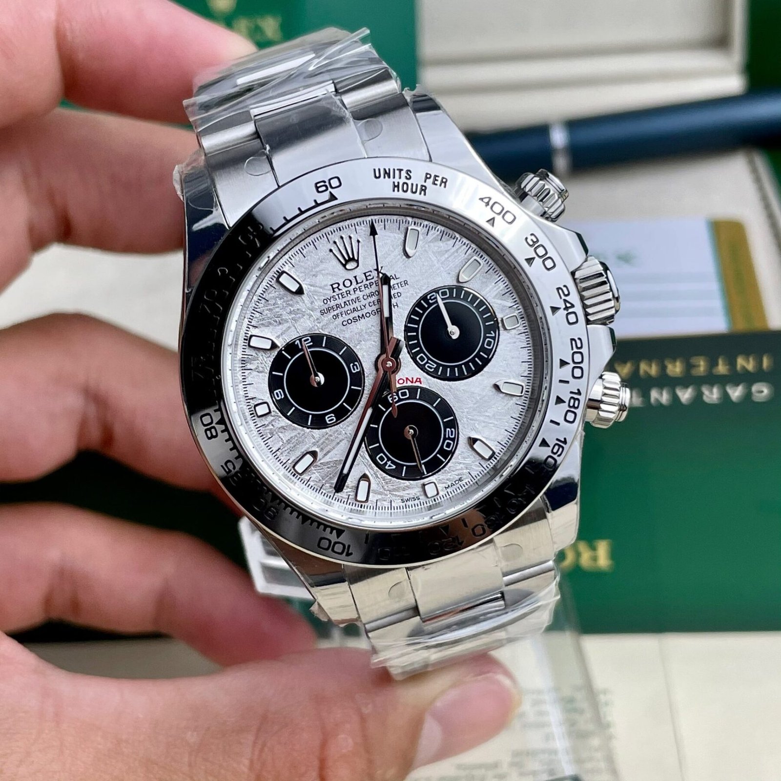 1750588231-100.jpg Rolex Daytona 116509 904L Steel Meteorite Dial 40mm Oyster Super Clone - 图片 1