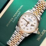 Rolex Datejust SS/YG Plated MOP Dial CZ Diamonds 36mm Jub Super Clone