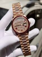 Rolex Day-Date RG Plated Diamond Dial Diamond 40mm Super Clone - 图片 2