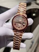 Rolex Day-Date RG Plated Diamond Dial Diamond 40mm Super Clone - 图片 3