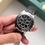 Rolex Daytona 116519LN 904L Steel Black Dial CZ Diamonds 40mm Oysterflex Super Clone