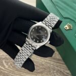 Rolex Datejust 316L Steel Black Dial CZ Diamonds 31mm Jub AAA Replica - 图片 3