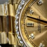 Rolex Day-Date YG Plated Champagne Dial With Diamonds 40mm Super Clone - 图片 5