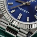 Rolex Day-Date 228236 904L Steel Blue Dial CZ Diamonds 40mm Super Clone - 图片 6