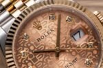 Rolex Datejust SS/RG Plated Fluted Gold Dial CZ Diamonds 36mm Jub Super Clone - 图片 5