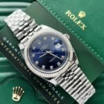 Rolex Datejust 316L Steel Blue Dial CZ Diamonds 41mm Jub EWF Replica - 图片 2