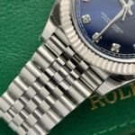 Rolex Datejust 316L Steel Blue Dial CZ Diamonds 41mm Jub EWF Replica - 图片 5