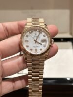 Rolex Day-Date RG Plated MOP Dial CZ Diamonds 36mm EWF Replica