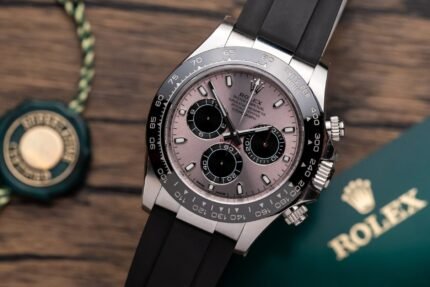 Rolex Daytona 116519LN 904L Steel Pink Dial 40mm Oysterflex Super Clone