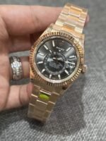 Rolex Sky-Dweller 326935 RG Plated Grey Dial 42mm Oyster NBF Replica - 图片 3