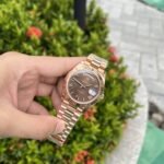 Rolex Day-Date RG Plated Chocolate Dial 40mm EWF Replica - 图片 3