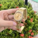 Rolex Day-Date YG Plated Champagne Dial CZ Diamonds 40mm AAA Replica - 图片 5
