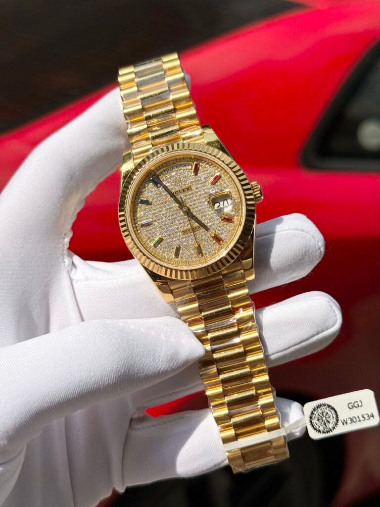 1750588950-379-1.jpg Rolex Day-Date YG Plated Diamond Dial 40mm Super Clone - 图片 1