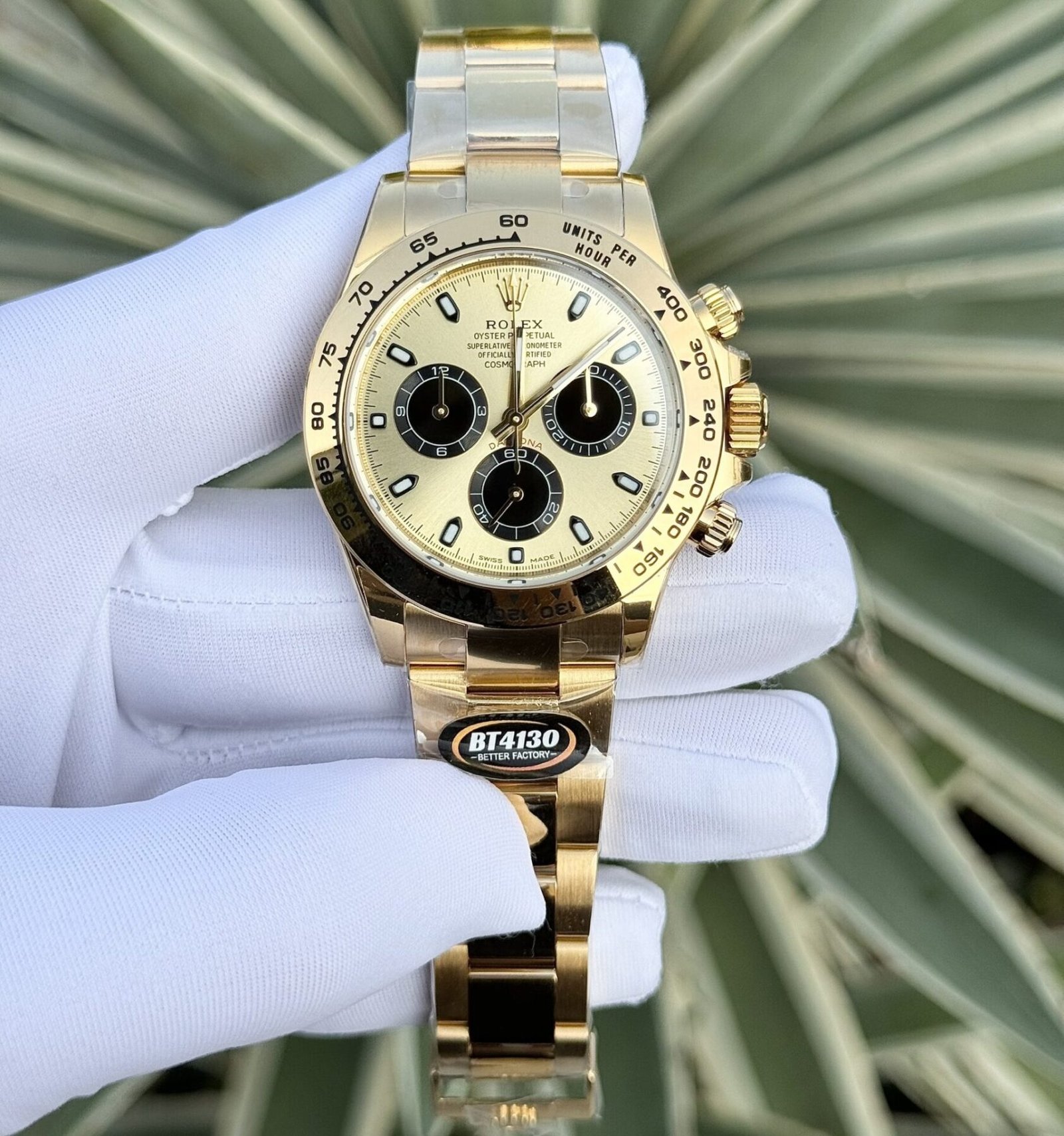 1750588954-381.jpg Rolex Daytona 116508 YG Plated Champagne Dial 40mm Oyster Super Clone - 图片 1