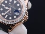 Rolex Yacht-Master RG Plated Black Dial Baguette Diamond 40mm Oysterflex Super Clone - 图片 8