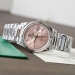 Rolex Day-Date 128236 904L Steel Pink Dial CZ Diamonds 36mm Super Clone - 图片 3