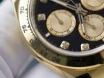 Rolex Daytona 116508 YG Plated Black Dial CZ Diamonds 40mm Oyster Super Clone - 图片 6