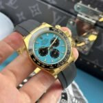 Rolex Daytona 126518LN Alcaraz YG Plated Turquoise Blue Dial 40mm Oysterflex Super Clone - 图片 3