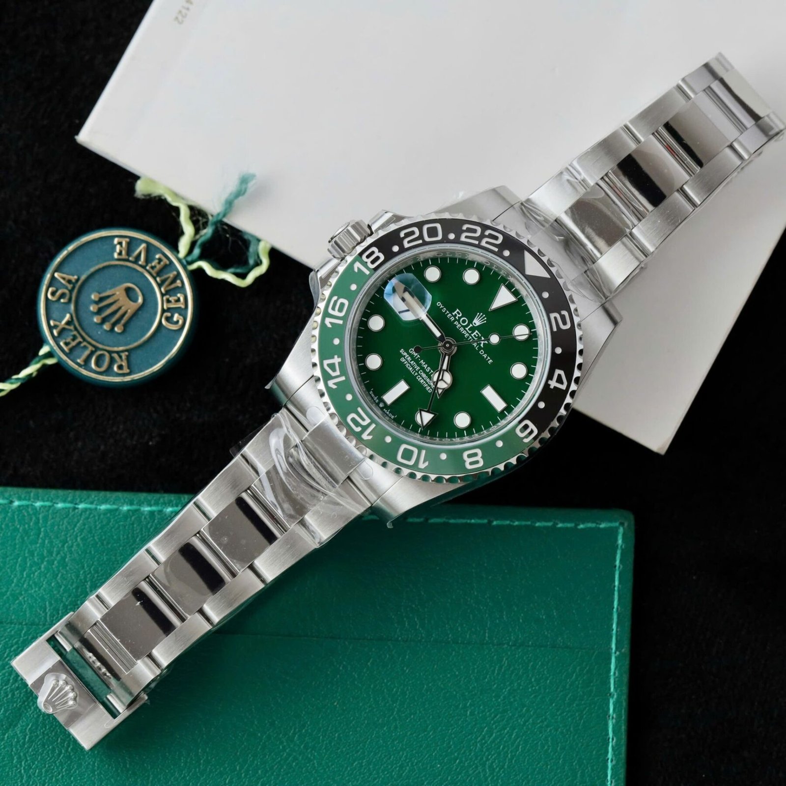 1750589426-552.jpg Rolex GMT-Master II 126729VTNR Absinthe 904L Steel Green Dial 40mm Oyster Super Clone - 图片 1
