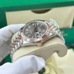 Rolex Datejust 126331 SS/RG Plated Fluted Grey Dial 41mm Jub Super Clone - 图片 4
