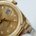 Rolex Day-Date 128238 YG Plated Champagne Dial CZ Diamonds 36mm Super Clone - 图片 6