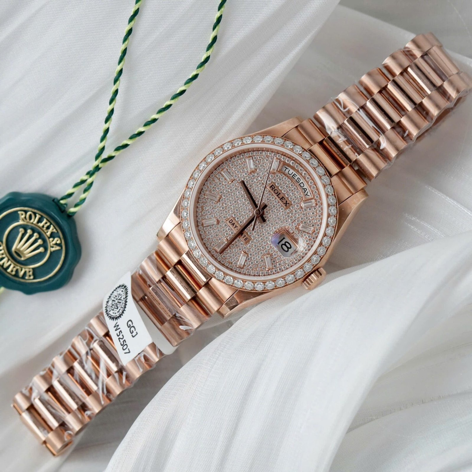1750589525-582-1.jpg Rolex Day-Date RG Plated Diamond Dial 36mm Super Clone - 图片 1