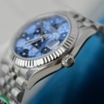 Rolex Datejust 316L Steel Flower Blue Dial CZ Diamonds 31mm Jub THBF Replica - 图片 7