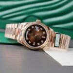 Rolex Day-Date RG Plated Chocolate Dial CZ Diamonds 36mm Super Clone - 图片 2